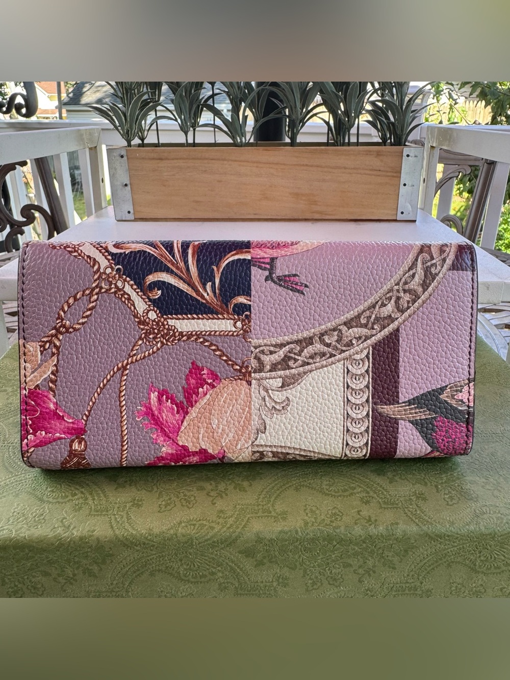 Salvatore Ferragamo Printed Leather Gancini Continental Wallet - Picture 2 of 10